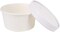 50 SET 6 OZ Disposable White Ice Cream Cups with Lids Medium Hot and Cold To Go Cups Paper Cup Takeout Food Container